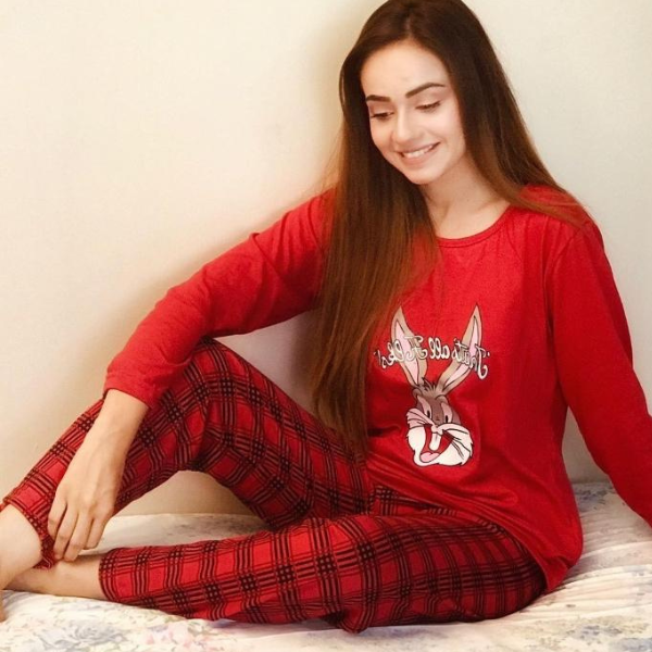 Red Bunny Woman Pajama Set