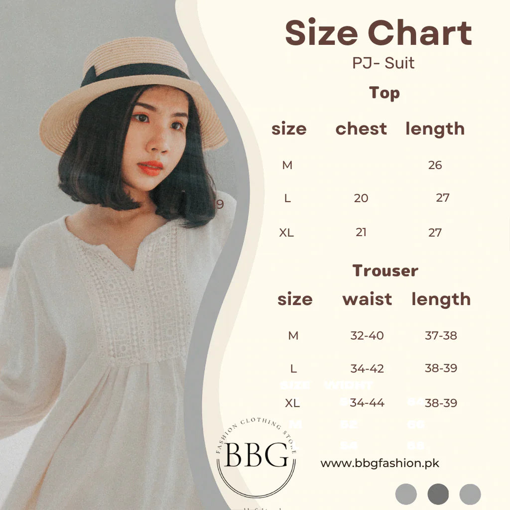 Grey Meow Women Night Suit PJ 3 Pieces Set BBG FASHION CLOTHING