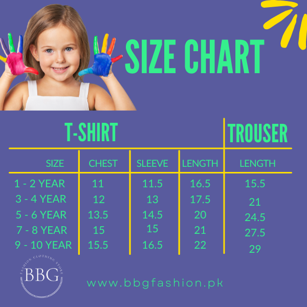 kids size chart